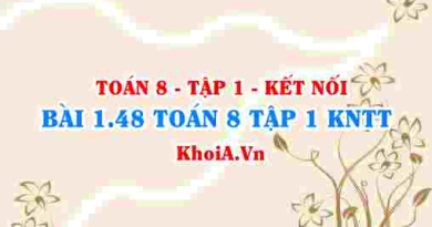 Bài 1.48 SGK Toán 8 tập 1 Kết nối tri thức